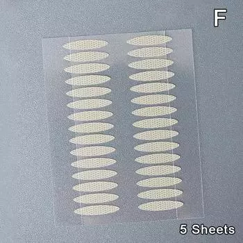 5 листов невидимой двойной ленты для век прозрачные самоклеящиеся натуральные большие подтяжка для глаз не оставляющие следов сетчатые-кружевные наклейки для глаз F