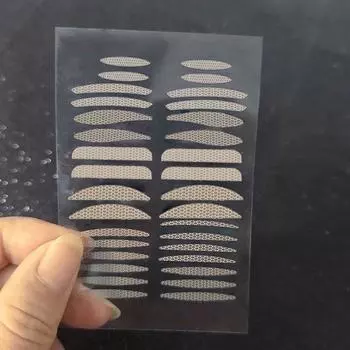 5 листов невидимой двойной ленты для век прозрачные самоклеящиеся натуральные большие подтяжка для глаз не оставляющие следов сетчатые-кружевные наклейки для глаз E