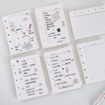 5-луночный внутренний сменный блок бумаги для переплета страниц 50 листов сменный спиральный блок тетрадная бумага для студентов Style 2