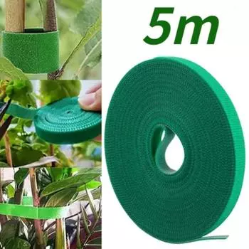 5 м * 10 мм зеленый садовый ремень для растений, нейлоновый ремень для растений, крепежная лента, крючок и петля, опорные фитинги для намотки из бамбука и ротанга 10mm*5M синий