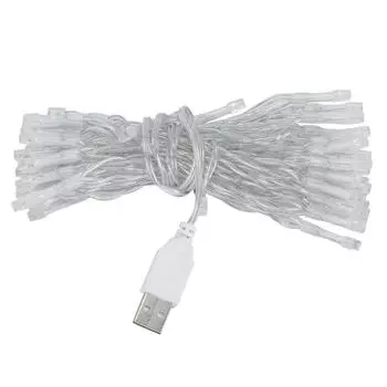 5 м 50 светодиодных гирлянд на елку с медным проводом для рождественского праздничного украшения двора с зарядкой через USB multi Color multi-color