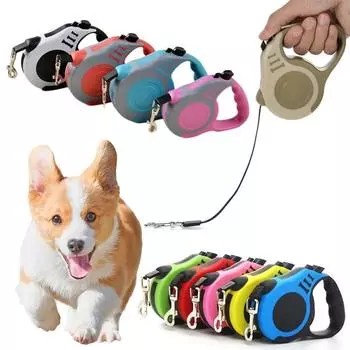 5 м длинный прочный поводок для больших собак прочный нейлоновый выдвижной поводок для выгула собак автоматически удлиняющийся поводок для собак 5 Meters