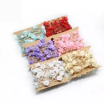 5-метровая леска, искусственный жемчуг, бусины, цепочка, цветочная гирлянда, своими руками, свадебная тиара, свадебное украшение розовый