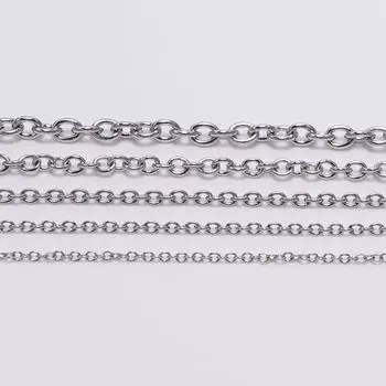 5 м/лот 1,2 1,6 2 мм цепочка из нержавеющей стали, ожерелье, оптовые звенья, цепочки для ожерелья, фурнитура для изготовления ювелирных изделий, аксессуары, поставки 1.6mm