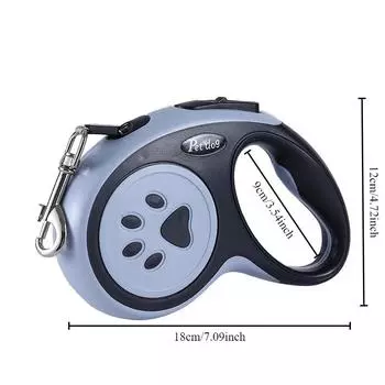 5 м нейлоновый поводок для собак автоматический выдвижной прочный поводок для кошек удлиняющийся поводок для щенков ходьба бег тяга рулетка для маленьких собак собака 3m чёрный