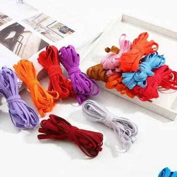 5 м/пакет, полиэстер, плоская эластичная веревка, одежда для самостоятельного изготовления, резинка для волос, аксессуары для дома 6mm 5M/bag