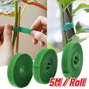5 м/рулоны нейлоновые стяжки для растений многоразовые кабельные стяжки самоклеящиеся ленты для крепления растений для поддержки виноградных лоз томатные садовые принадлежности 3M-1Roll