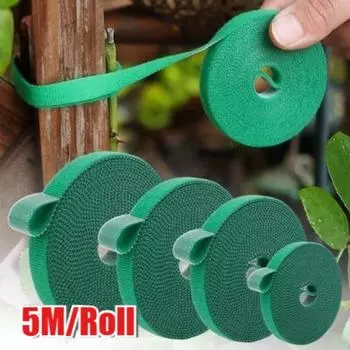 5 м самоклеящиеся нейлоновые кабельные стяжки для растений, регулируемый крючок для бандажа для садовой поддержки виноградных лоз, кабельная стяжка, крепежная лента, полоска 3M-1Roll