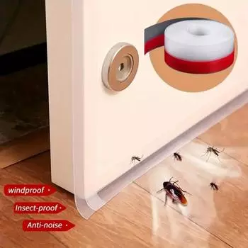 5 м силиконовая уплотнительная лента, герметизирующая прокладка для двери или окна, атмосферостойкая звукоизоляционная самоклеящаяся дверная прокладка нижняя часть, дверной щиток 25mm&5M
