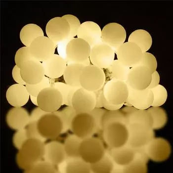 5 м светодиодные гирлянды в виде шаров для улицы, рождественские гирлянды, гирлянды для свадеб, вечеринок, сада, улицы, украшения на открытом воздухе, праздничная лампа 5m 50LEDS Battery