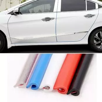 5 м U-образная универсальная защита двери автомобиля, защитные кромки, отделка, стильная молдинговая полоса, резиновая защита от царапин для автомобиля красный