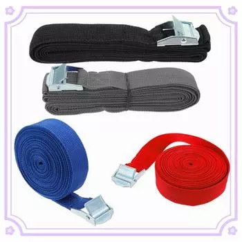 5 м x 2,5 см автомобильный натяжной трос стяжной ремень прочный ремень с храповым механизмом для крепления багажной сумки с натяжителем троса металлическая пряжка буксировочный ремень чёрный