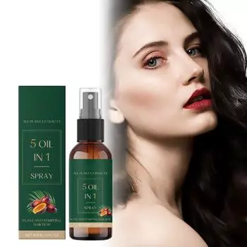 5 масел в 1 спрей для роста волос травяной питательный увлажняющий спрей для корней волос для кожи головы способствует росту волос, 60 мл розовый
