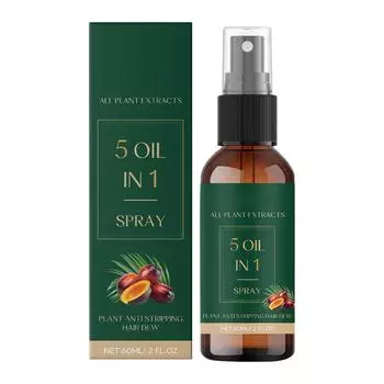 5 масел в 1 спрей для роста волос травяной питательный увлажняющий спрей для корней волос для кожи головы способствует росту волос 60 мл розовый
