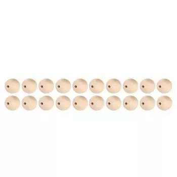 5 мешков деревянных бусин натурального круглого цвета DIY ожерелье аксессуары ручной работы 22 мм 25 мм 30 мм(Натуральный цвет 22мм