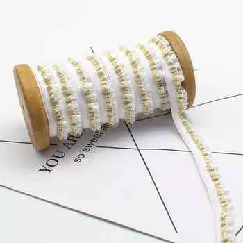 5 метров 1,2 см многоцветное двухслойное кружево с фестончатым краем в виде двойного лотоса, плиссированное эластичное кружево для нижнего белья, отделка манжет детской одежды 5Meters