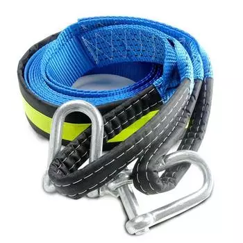 5 метров 8 тонн автомобильный буксирный трос Буксировочный ремень Автомобильный буксирный трос с крюками для тяжелых условий эксплуатации автомобиля аварийной бездорожья