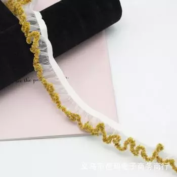 5 метров/лот 20 мм шириной Новое кружево из снежного шелка Одинарный край юбки Эластичная лента Гриб Детская одежда Эластичный головной убор Декоративное кружево 5Meters