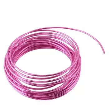 5 метров / рулон 2 мм круглый окисленный алюминиевый провод DIY аксессуары для поделок изготовление (розовый)