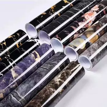 5-метровые 3D мраморные обои и обои Наклейки на стены ПВХ Винил Водонепроницаемые 3D самоклеящиеся обои для настенного стола Гостиная Домашний декор