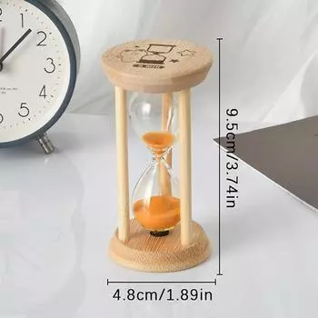 5 минут деревянные песочные часы мини настольное украшение песочные часы креативные таймеры песочные часы песочные часы кухня для детей подарок оранжевый