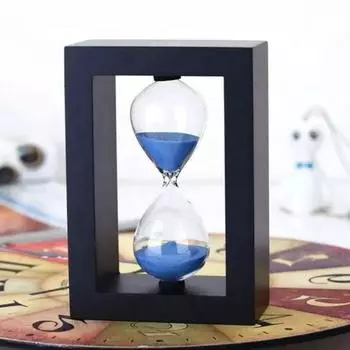 5-минутные деревянные песочные часы в черной оправе, стеклянные песочные часы для детей, таймер для зубной щетки, песочные часы против падения, креативные песочные часы, украшения для дома 5min