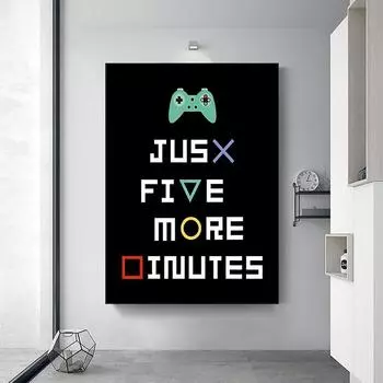5-минутный игровой постер, игровой настенный художественный холст, детская картина, игровая комната, украшение для дома 21cm30cm NoFrame