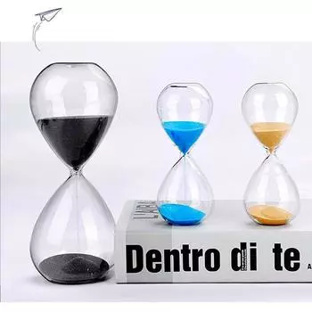 5-минутный таймер в виде песочных часов Инструмент управления временем Творческая личность Стеклянные украшения в виде песочных часов Улучшить производительность Достичь 5min белый