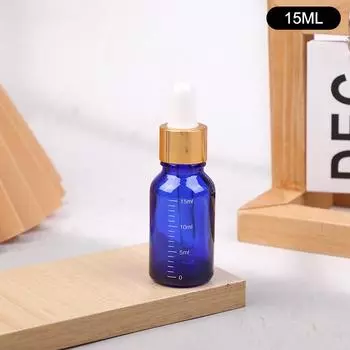 5 мл-100 мл флаконы-капельницы со шкалой реагент глазные капли синее стекло ароматерапия жидкость пипетка флакон многоразового использования бутылки для путешествий 15ml