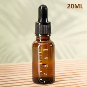 5 мл-100 мл флаконы-капельницы со шкалой реагент глазные капли янтарное стекло ароматерапия жидкость пипетка флакон многоразового использования бутылки для путешествий 20ml