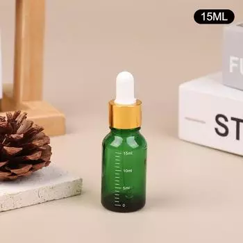 5 мл-100 мл флаконы-капельницы со шкалой реагент глазные капли зеленое стекло ароматерапия жидкость пипетка флакон многоразового использования бутылки для путешествий 15ml