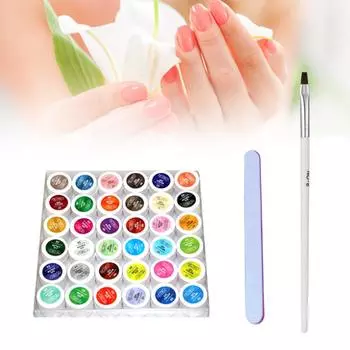 5 мл 36 цветов женская мода фототерапия клей для ногтей УФ-светодиодная лампа набор инструментов для гель-лака для ногтей разноцветный