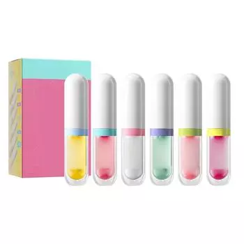 5 мл*6 цветов фруктовое масло для губ 6 шт набор летний прохладный блеск для губ Dopamine Color One Size