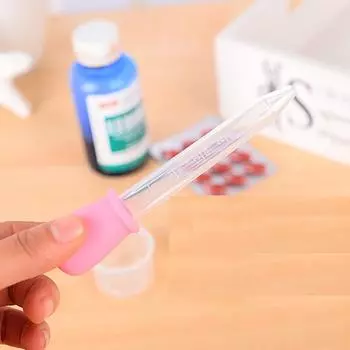 5 мл детская пипетка для лекарств, устройство для детской медицины, силиконовая пипетка розовый