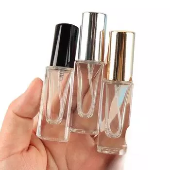 5 мл Мини-флаконы для духов, стеклянная оболочка, распылитель, портативный контейнер для хранения косметики, перезаряжаемые духи 5ml&5ml серебряный