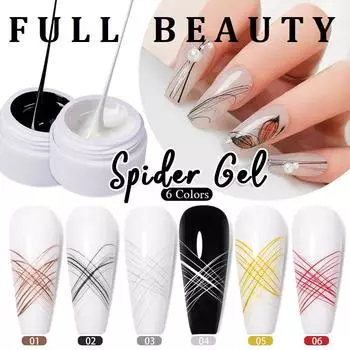 5 мл рисунок УФ гель для ногтей эластичная подводка DIY веб-лак паутина гель-паук цветочные типсы для ногтей
