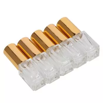 5 мл стеклянный пустой флакон с распылителем для духов многоразового использования портативный распылитель для духов(3млЗолотая Голова )