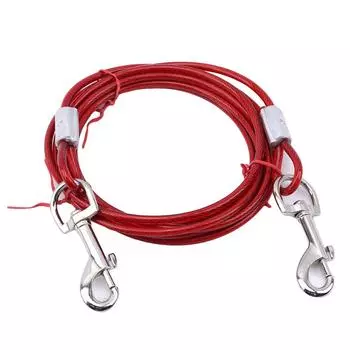 5 мм*3 м стальная проволока удлиненная проволочная собачья веревка цепь для собак товары для домашних животных для тягового каната для собак one size