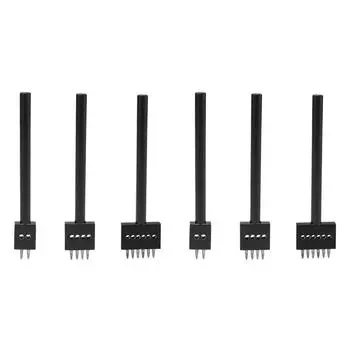 5 мм DIY кожаный пробойник 2/4/6 зубец ряд отверстий круговой вырез сшитый интервал между отверстиями сверление кожаный инструмент для рукоделия 2Prong