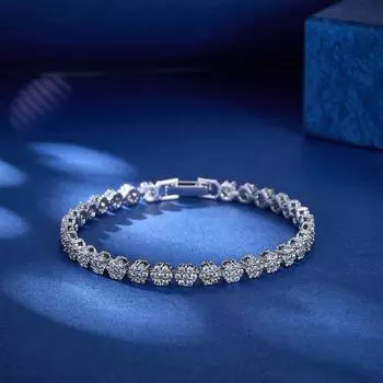 5 мм модные свадебные браслеты и браслеты с полным цирконием для женщин, теннисный браслет, ювелирные изделия для вечеринок белый