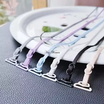 5 мм нейлоновые бретельки для нижнего белья 1 пара невидимых плечевых нескользящих бюстгальтеров бесшовный бюстгальтер-бралетт бретельки сзади женские нижние аксессуары 1 pair чёрный