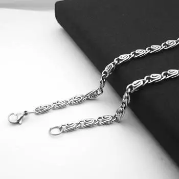 5 мм нержавеющая сталь десять тысяч символов цепочка ожерелье ювелирные аксессуары ювелирные изделия унисекс 5mm50cm