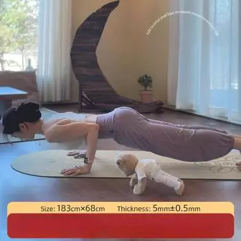 5 мм улучшенный матовый коврик для йоги из кокосового волокна из натурального каучука, нескользящий, впитывающий пот, спортивный коврик для фитнеса и йоги