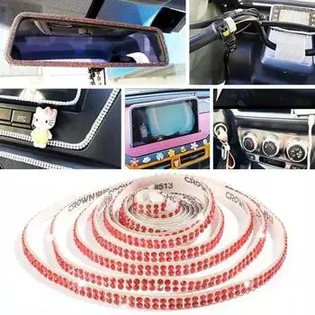 5 мм x 5 м Автомобильные декоративные наклейки Авто Кристалл Алмаз DIY Девушки Украшения для автомобиля Аксессуары Наклейки Авто Внутренняя крышка