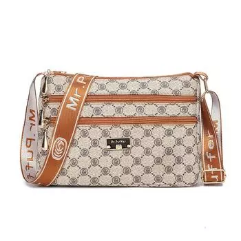 5 молний большой емкости женская модная сумка через плечо ретро с буквенным принтом модная сумка на плечо изысканная сумка