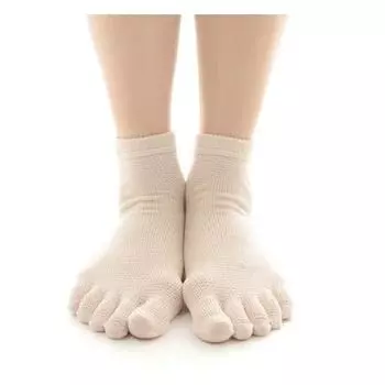 5 носков из сетки, 5 носков, холодный бежевый, комплект из 2 пар, A08, женские, Япония, шелк, трикотажные, носки, летние, рельефные, 100% шелк, до щиколотки, бежевый