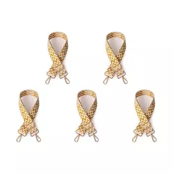 5# Nylon Crossbody Strap Soft Women Wide Purse Strap Chain Bag Strap (Yellow+Whi