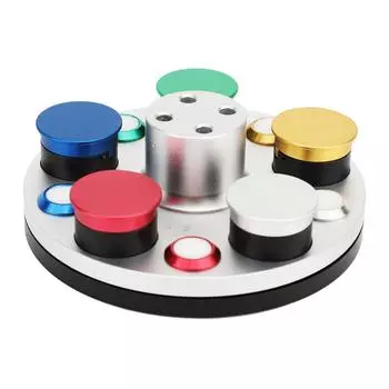 5 отверстий для часовых масляных ванночек Металлический поворотный стол Инструмент для ремонта часов для профессионалов по техническому обслуживанию и