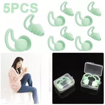 5 Paar Silikon-Ohrstpsel, Schalldmmung, Anti-Lrm-Ohrstpsel zum Schlafen (gr