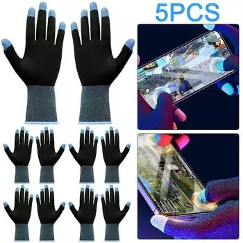 5 Paar Touchscreen-Handschuhe fr PUBG E-Sports Sara Gaming-Handschuhe (blau)